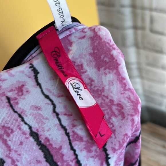 Christina Love Boho Pullover Dress Women's Size Large Stretch Short Sleeve - Picture 5 of 5